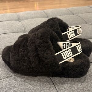 Black UGG slippers size 9
